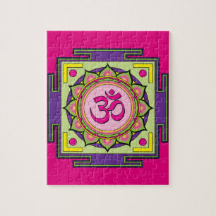 Om Shanti Om Mandala Jigsaw Puzzle