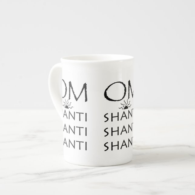 OM-Shanti/Yoga Bone China Mug (Front Left)