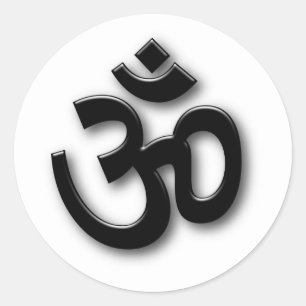 Om Sign Classic Round Sticker