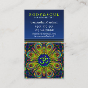 Om Sign Fractal Mandala Yoga NewAge Business Cards