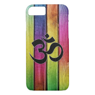 Om sign on multicolor wood iPhone 8/7 case