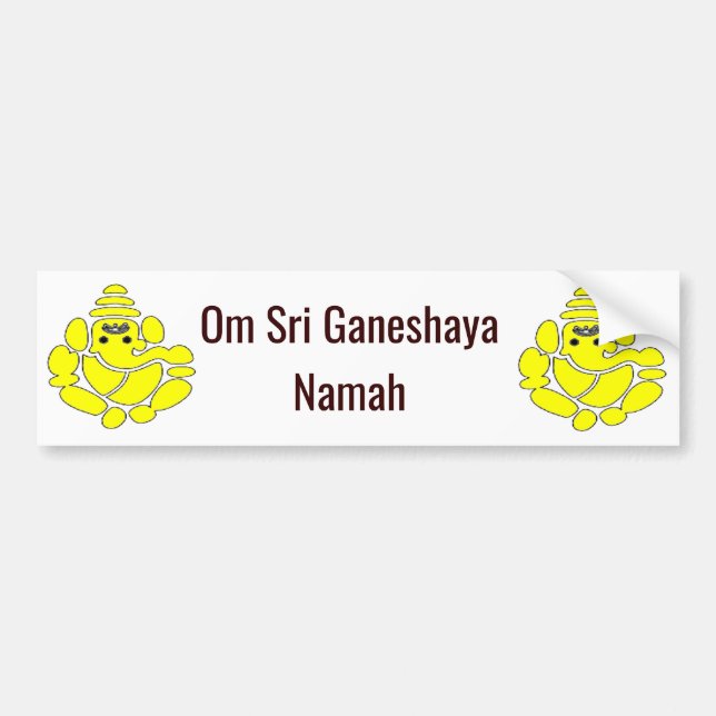 Om Sri Ganeshaya Namah Bumper Sticker 4 good-luck (Front)