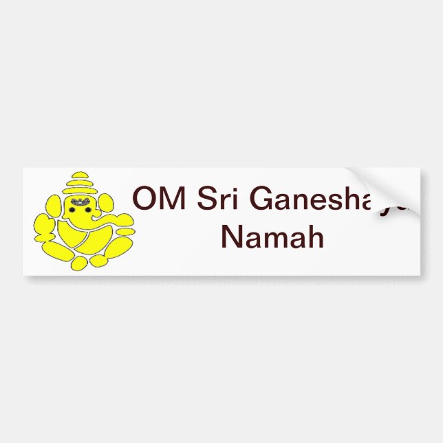 OM Sri Ganeshaya Namah Bumper Sticker for Success (Front)