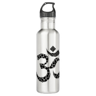 Om Symbol Black and White 710 Ml Water Bottle