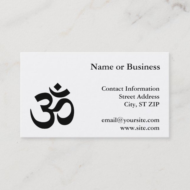 Om Symbol Business Card (Front)