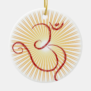 OM symbol Ceramic Tree Decoration