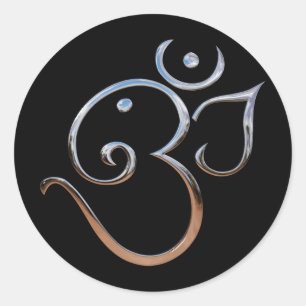 Om Symbol Classic Round Sticker