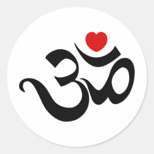 Om Symbol Classic Round Sticker