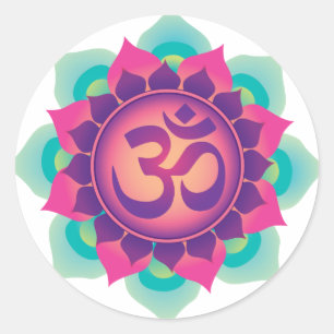 Om Symbol Classic Round Sticker