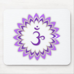 Om Symbol / Crown Chakra Mouse Mat