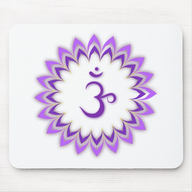 Om Symbol / Crown Chakra Mouse Mat (Front)