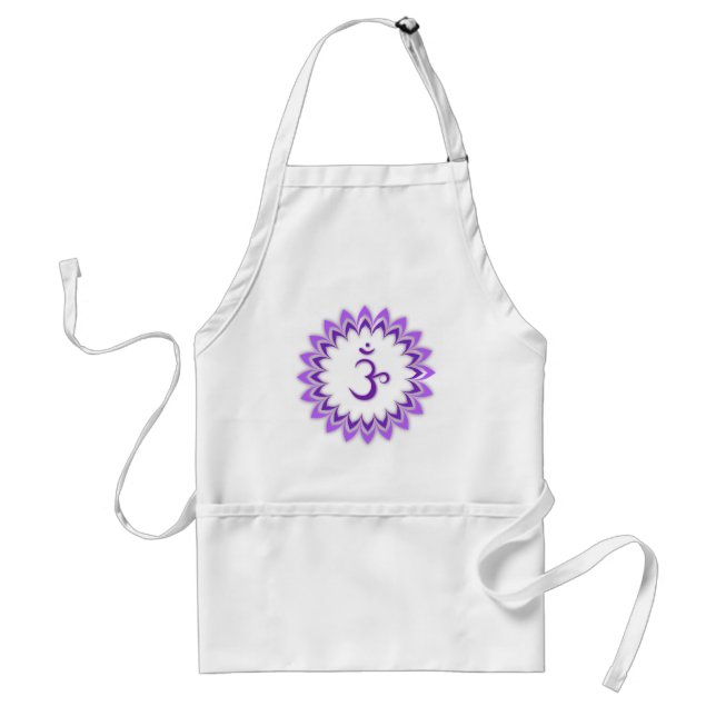 Om Symbol / Crown Chakra Standard Apron (Front)