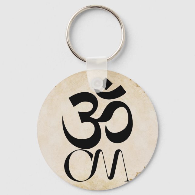 Om Symbol Keychain (Front)