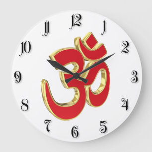 Om symbol large clock