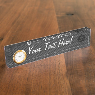 OM Symbol Lotus Spirituality in Carbon Fibre Style Nameplate