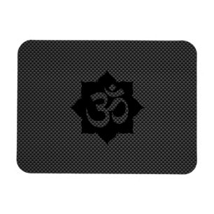 OM Symbol Lotus Spirituality Yoga Carbon Style Magnet