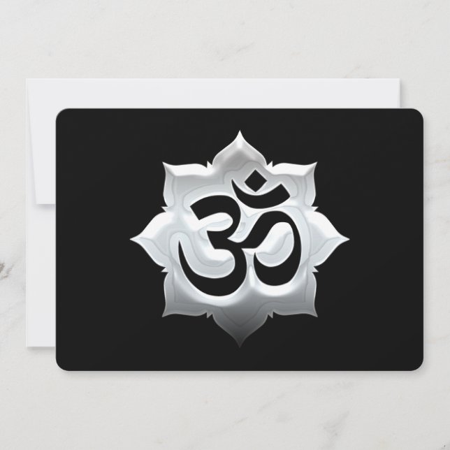 OM Symbol Lotus Spirituality Yoga Crest (Front)