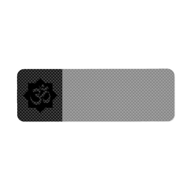 OM Symbol Lotus Spirituality Yoga in Carbon Fibre (Front)