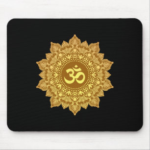 Om Symbol Mandala Sacred Geometry Zen Yoga Meditat Mouse Mat