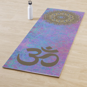 om symbol mandala yoga mat