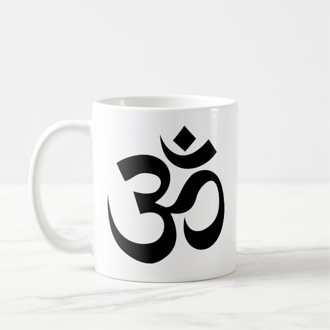 Om Symbol Meditation Coffee Mug (Left)