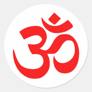 Om Symbol Mystical Sound in Hindu and Buddhism Classic Round Sticker