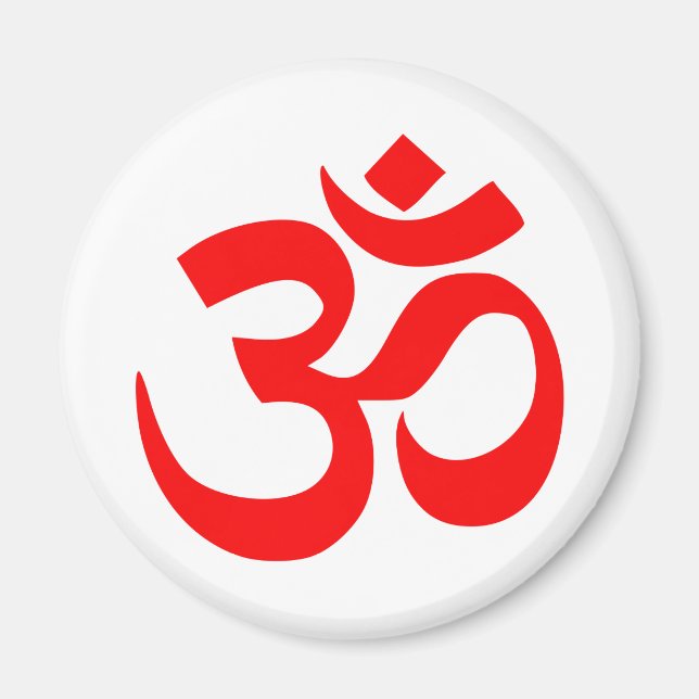 Om Symbol Mystical Sound in Hindu and Buddhism Magnet (Front)