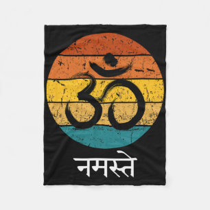 Om Symbol Namaste Ohm Hindu Zen Tantra Yoga Spirit Fleece Blanket