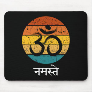 Om Symbol Namaste Ohm Hindu Zen Tantra Yoga Spirit Mouse Mat
