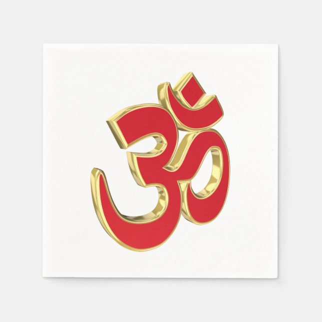 Om symbol napkin (Front)
