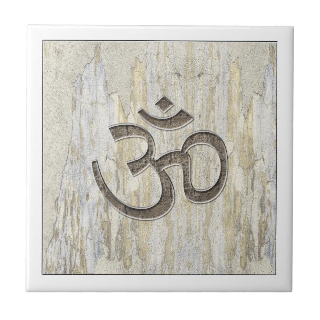 Om Symbol Organic Tile (Front)
