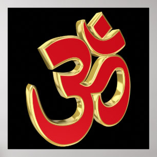 Om symbol poster