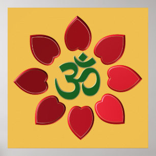 Om symbol poster