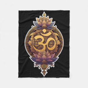 Om Symbol Spiritual Meditate Yoga Mantra Divine  Fleece Blanket