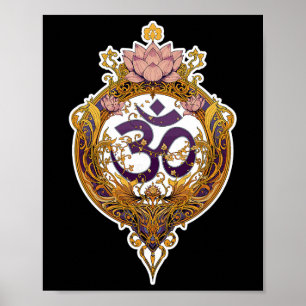 Om Symbol Spiritual Zen Peace Yoga Meditation  Poster