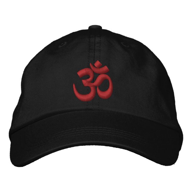 OM Symbol Spirituality Embroidery Embroidered Hat (Front)