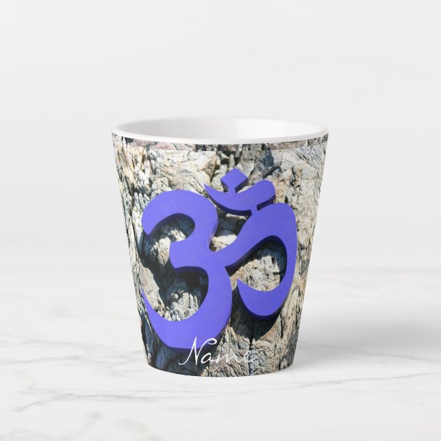 Om Symbol  Thunder_Cove Latte Mug (Front)