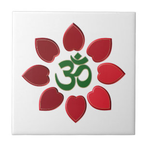Om symbol tile