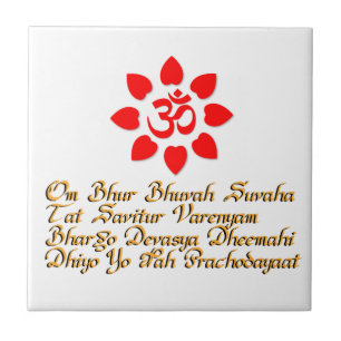 Om symbol tile
