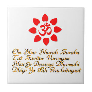 Om symbol tile