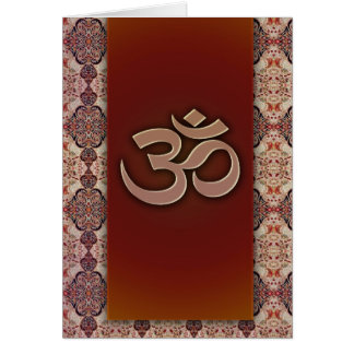 Om Symbol with Indian design background