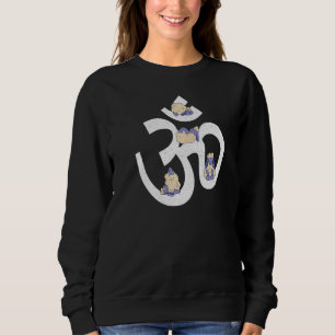Om Symbol Yoga Sheep Aum Symbol Meditation Yoga Sweatshirt