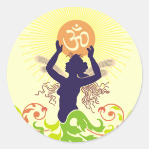 Om Vandana : Worship Classic Round Sticker