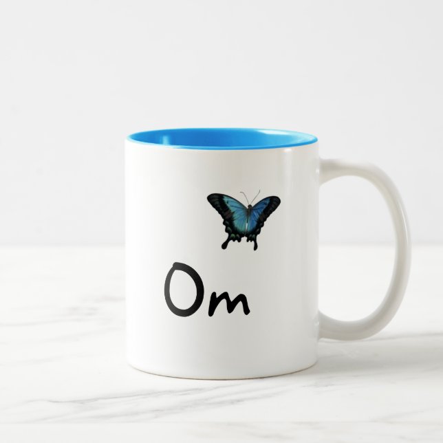 Om with Butterfly- Mug (Right)
