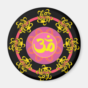 Om with Swirls and Colors! Magnet