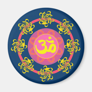 Om with Swirls and Colours! Magnet
