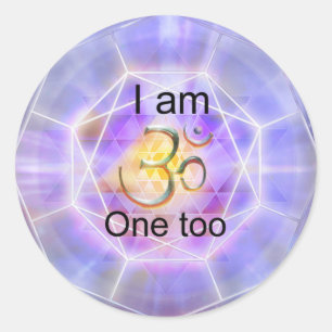 Om Yantra Classic Round Sticker