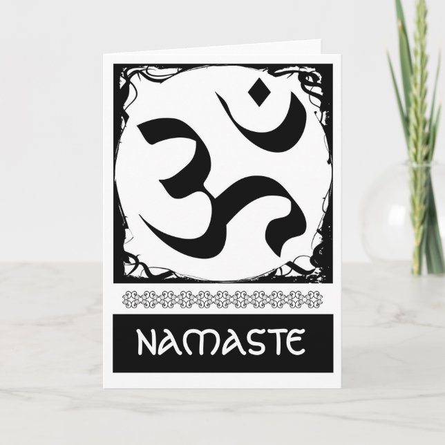 Om Yoga Greeting Cards (Front)
