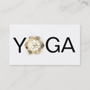 *~* OM Yoga Lotus . Mandala Instructor Teacher Business Card