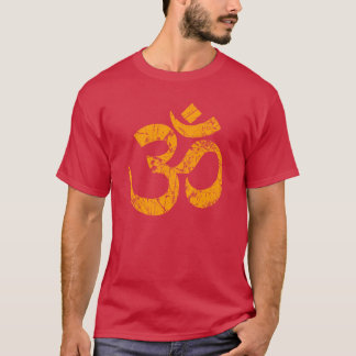 OM Yoga Spiritual in Distressed Style friends T-Shirt